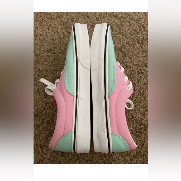 NEW Vans Custom Old Skool Shoes Pink Mint Green Mens 5.5 Wms 7 - Picture 3 of 8